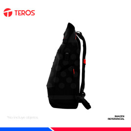 MOCHILA GAMING TEROS TE-IDS18588, POLIESTER, 15.6", NEGRO/ROJO