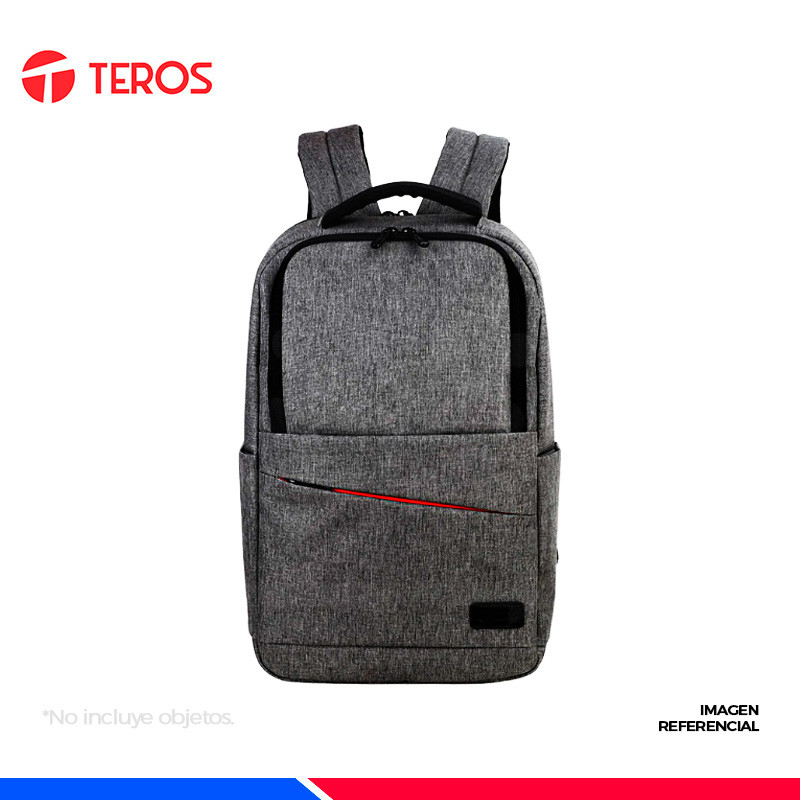 MOCHILA TEROS TE-ACS9013, POLIESTER, 15.6", GRIS