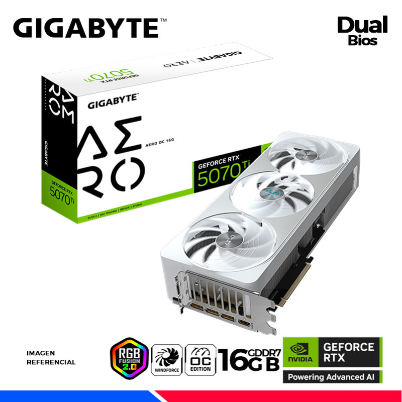 VGA GIGABYTE GEFORCE RTX 5070 Ti AERO OC 16GB GDDR7