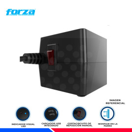 ESTABILIZADOR FORZA FVR-1012-USB, 1000VA/500W