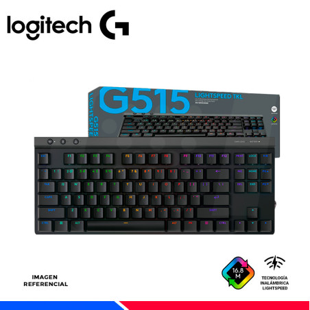 TECLADO GAMING INALAMBRICO LOGITECH G515 LIGHTSPEED TKL, RGB