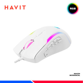 MOUSE GAMING HAVIT MS1033, BLANCO, RGB