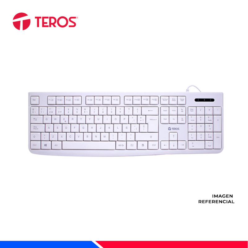 TECLADO MULTIMEDIA TEROS TE-4069S, USB, WHITE TECLADO MULTIMEDIA TEROS TE-4069S, USB, WHITE