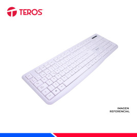 TECLADO MULTIMEDIA TEROS TE-4069S, USB, WHITE