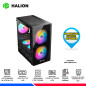 CASE HALION LUNA P25, 3 COOLER RGB, V/TEMPLADO