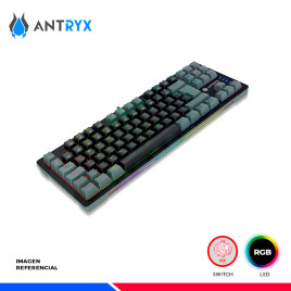 TECLADO MECANICO TKL ANTRYX MK840L BLACK, SWITCH RED