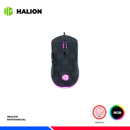 KIT GAMING HALION SMAUG HA-865C BLACK, TECLADO MECANICO + MOUSE, SWITCH RED, RGB