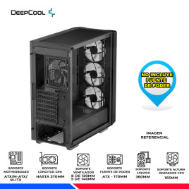 CASE DEEPCOOL CC560 MESH V2, COOLER ARGB, V/TEMPLADO