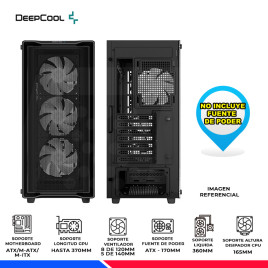 CASE DEEPCOOL CC560 MESH V2, COOLER ARGB, V/TEMPLADO