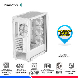 CASE DEEPCOOL CC560 MESH V2 WH, COOLER ARGB, V/TEMPLADO