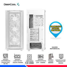 CASE DEEPCOOL CC560 MESH V2 WH, COOLER ARGB, V/TEMPLADO