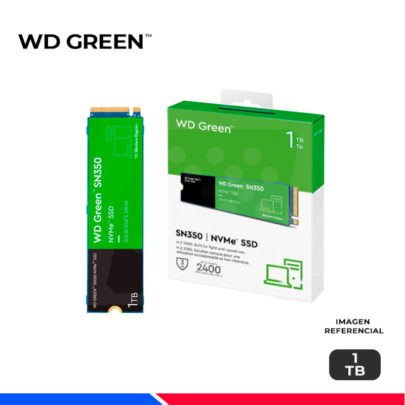 SSD WESTERN DIGITAL GREEN SN350, 1TB M.2 NVME PCIe SSD WESTERN DIGITAL GREEN SN350, 1TB M.2 NVME PCIe